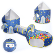 3pc Star playhouse Kids Play Tent, Tunnel, & Ball Pit with Basketball Hoop Toys for Boys, Girls, Babies, Toddlers, outdoor toys